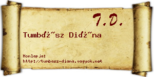 Tumbász Diána névjegykártya